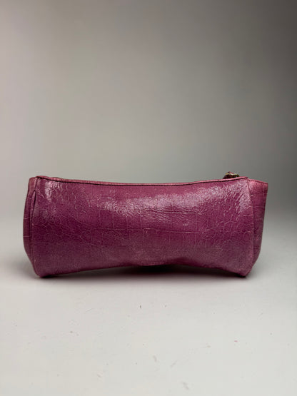 Pochette vintage en cuir Miu Miu violette