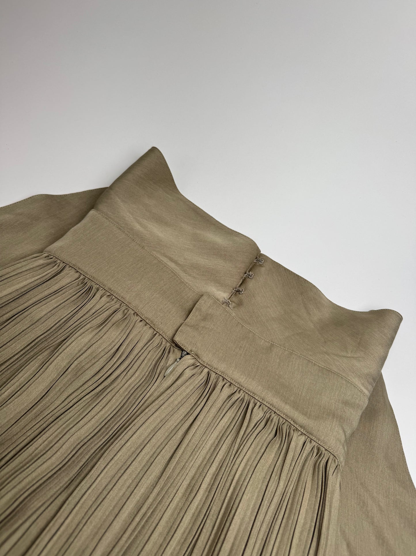 Vintage Dior Plissee Skirt Khaki m