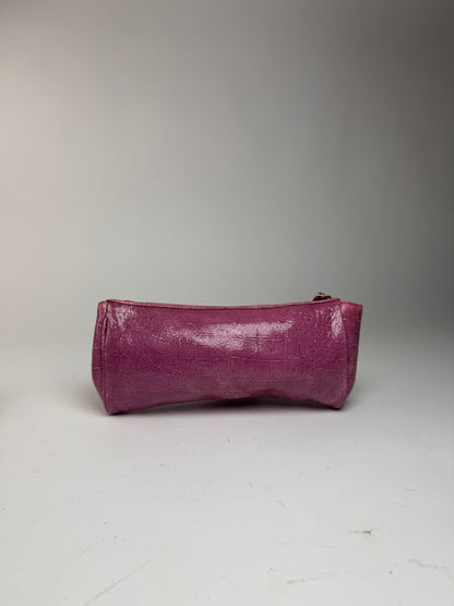 Pochette vintage en cuir Miu Miu violette