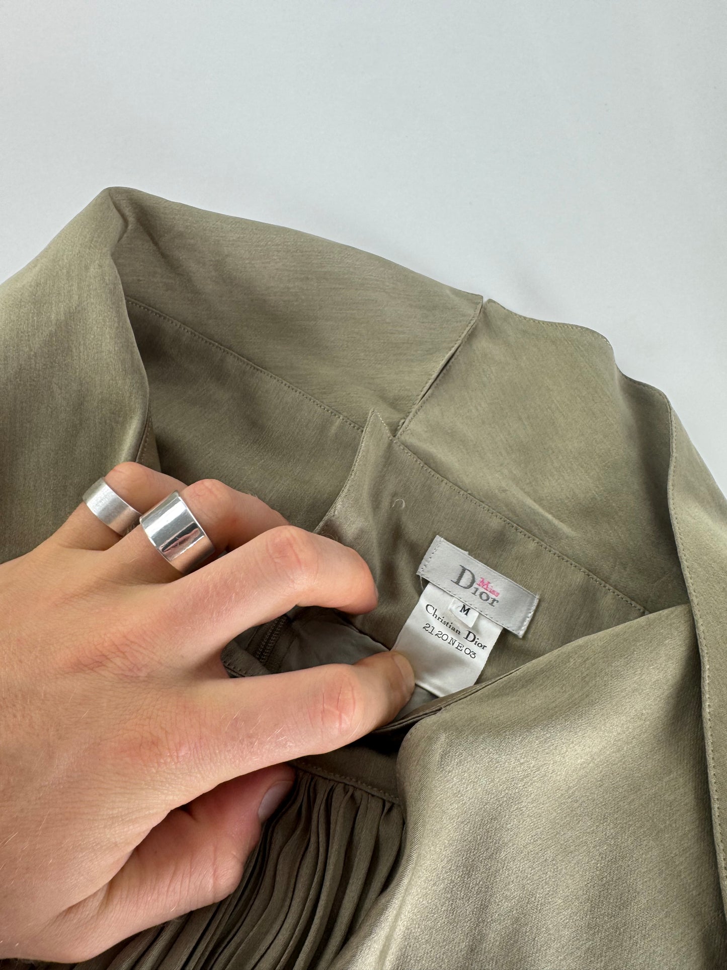 Vintage Dior Plissee Skirt Khaki m