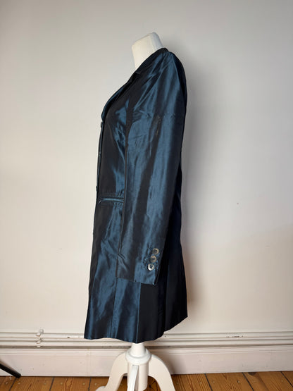 Vintage Gucci Silk Trenchcoat M Blue
