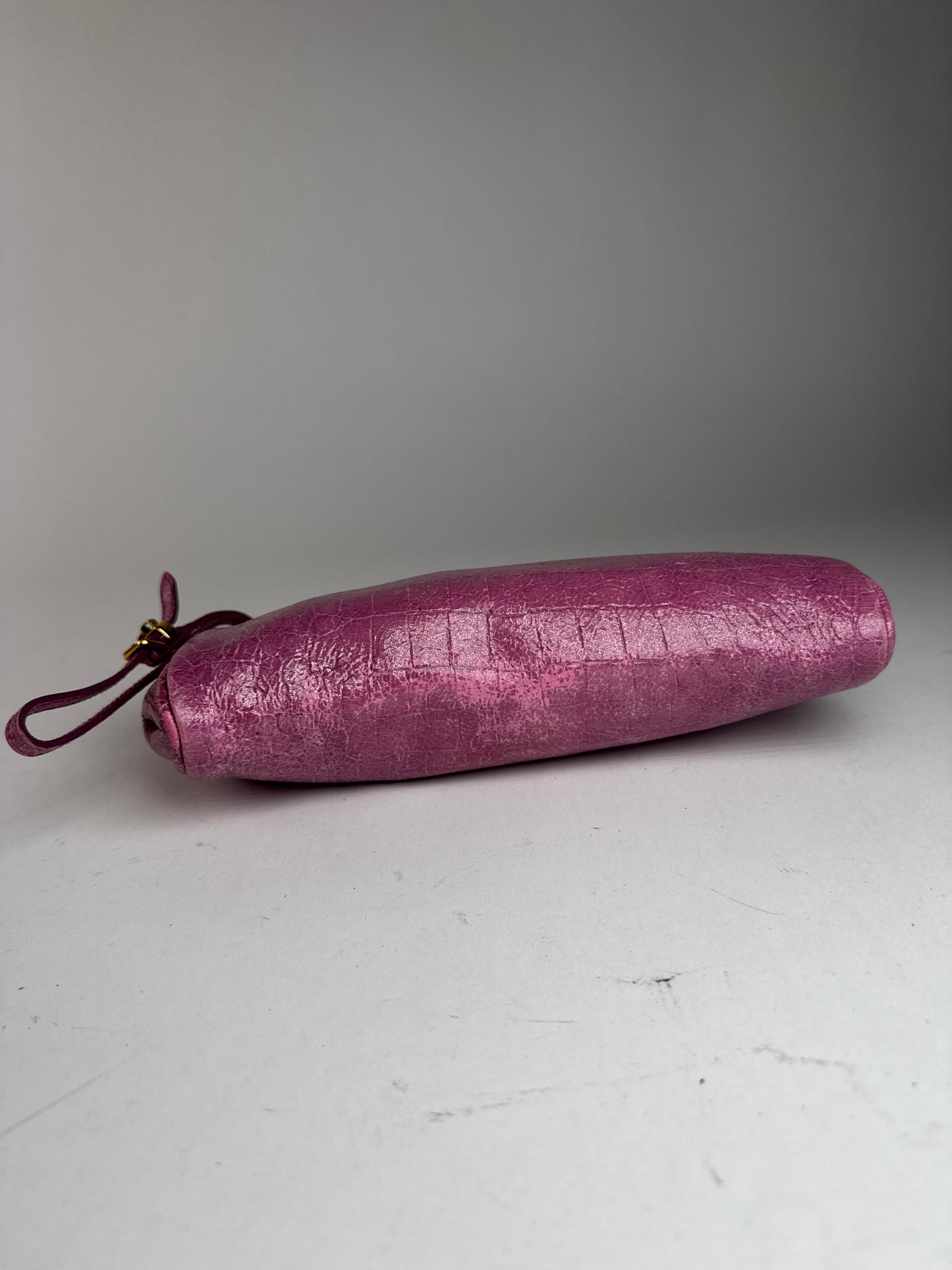 Pochette vintage en cuir Miu Miu violette