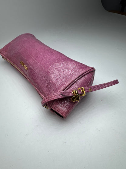 Pochette vintage en cuir Miu Miu violette