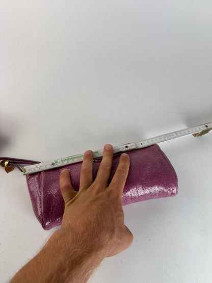 Pochette vintage en cuir Miu Miu violette