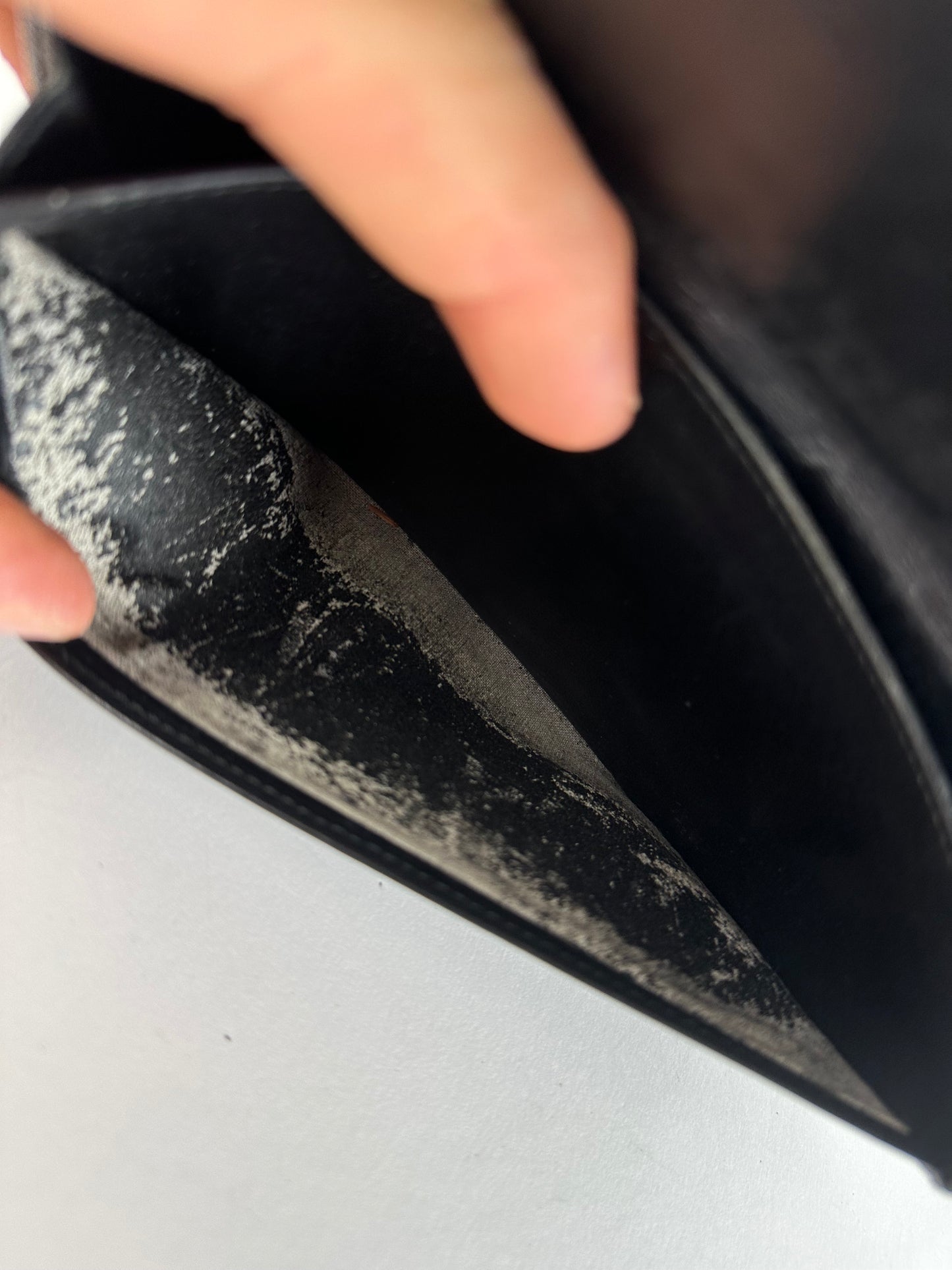 Vintage Louis Vuitton Epi Leather Wallet Y2K Black Silver