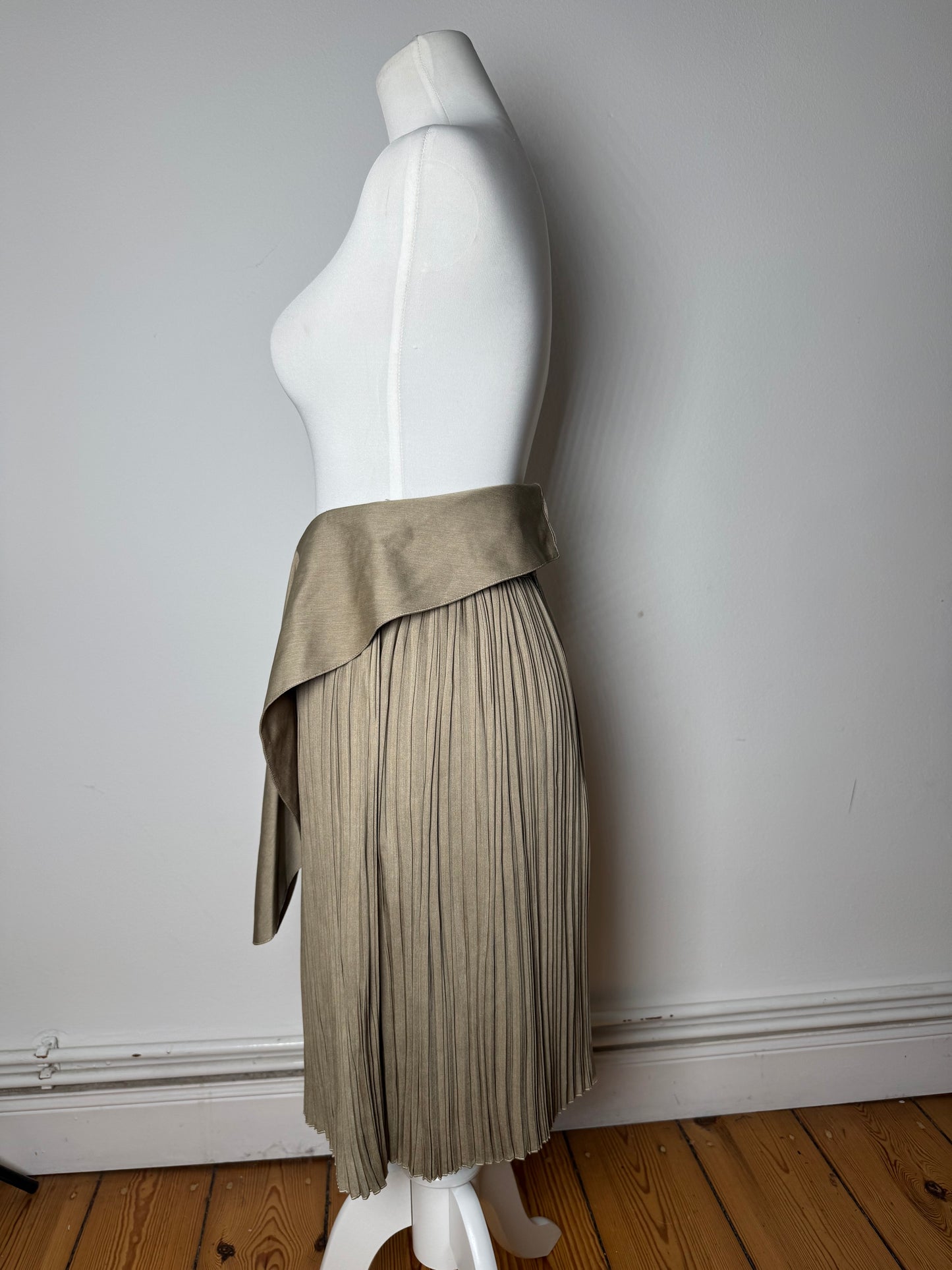 Vintage Dior Plissee Skirt Khaki m