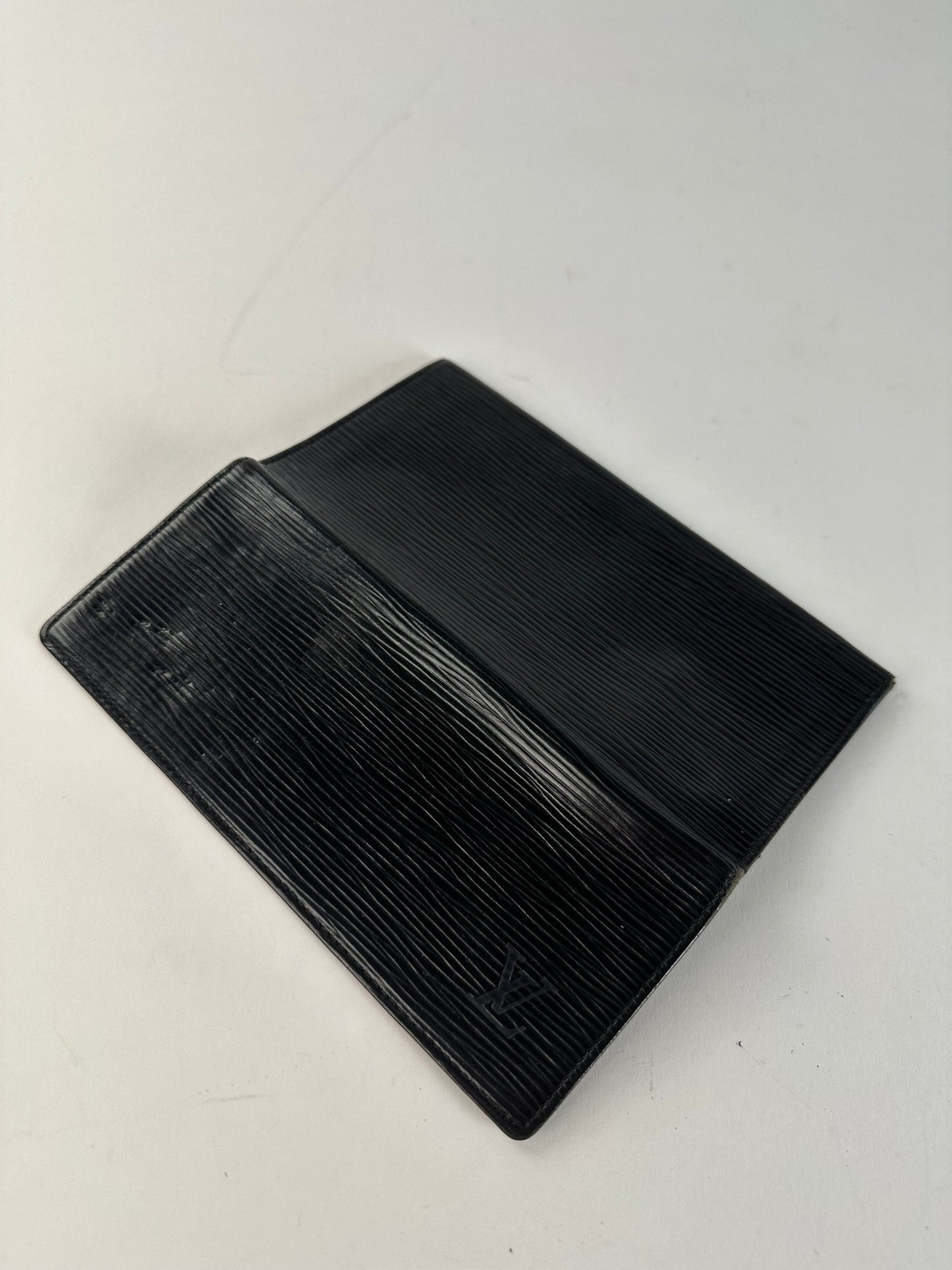 Vintage Louis Vuitton Epi Leather Wallet Y2K Black Silver