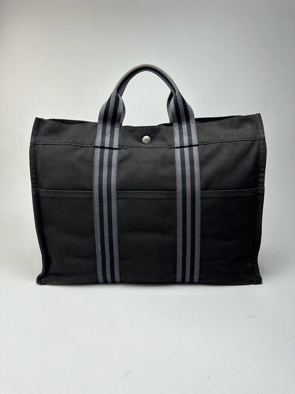 Vintage Hermes Shopper bag black