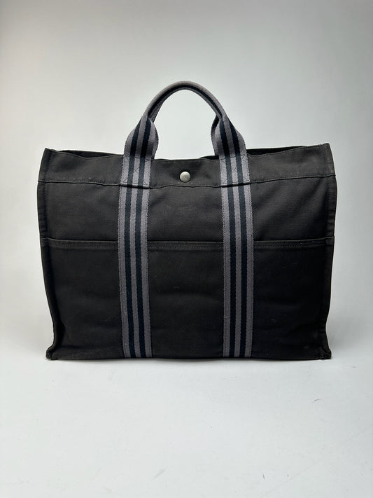 Sac cabas Hermès vintage noir