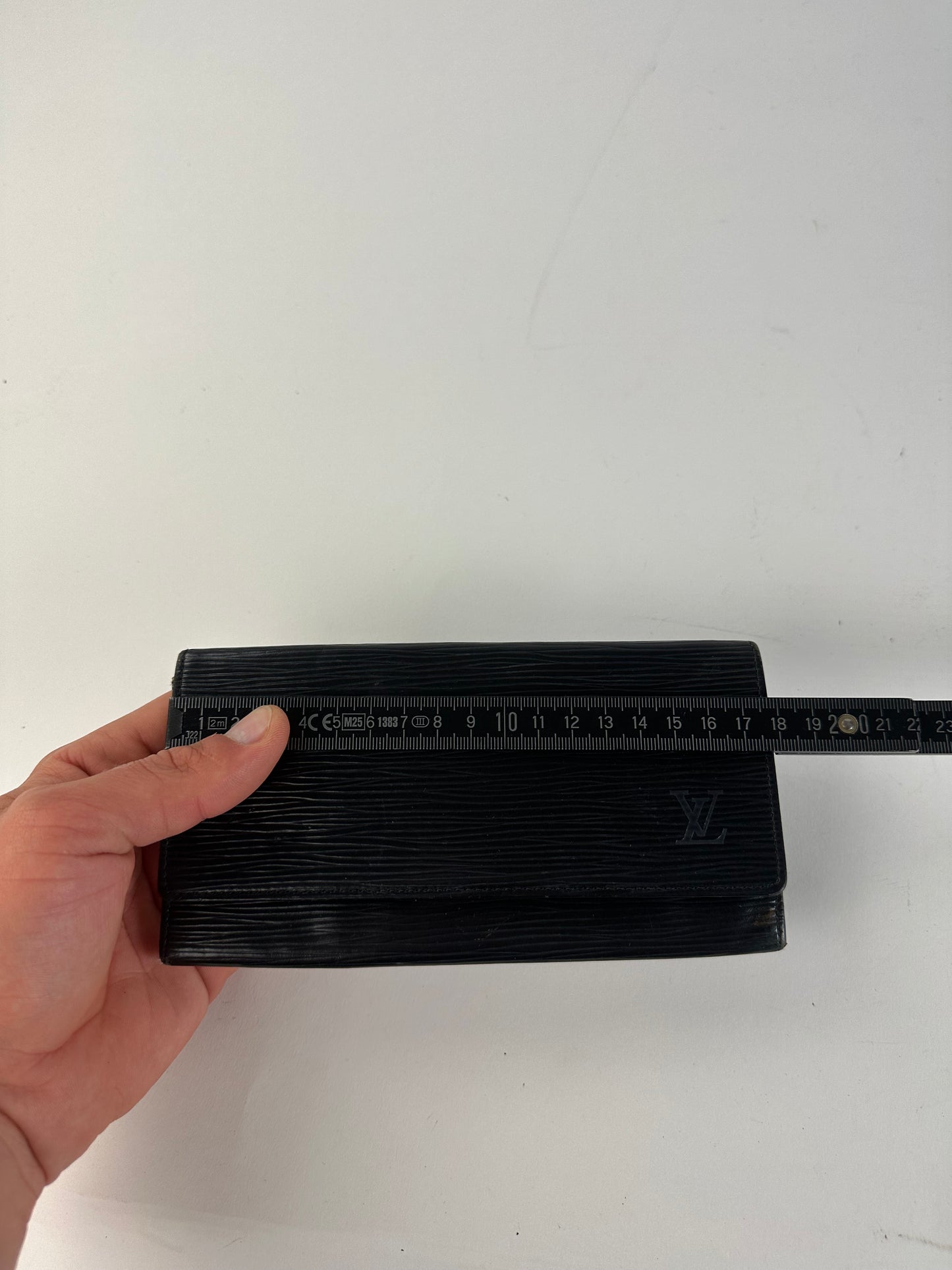 Vintage Louis Vuitton Epi Leather Wallet Y2K Black Silver