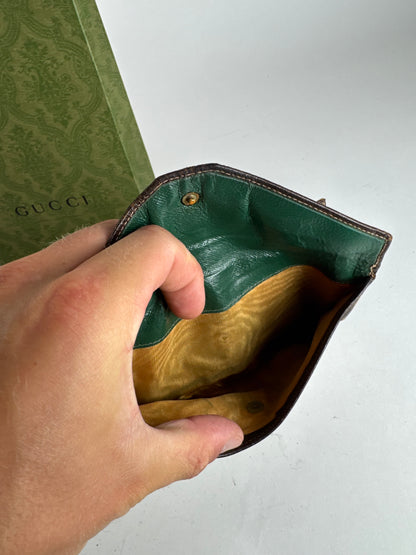 Vintage Gucci Ophidia Leather monogram wallet gray brown