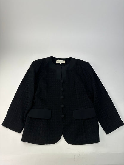 Vintage Balenciaga Textured Panel Jacket Y2K Black