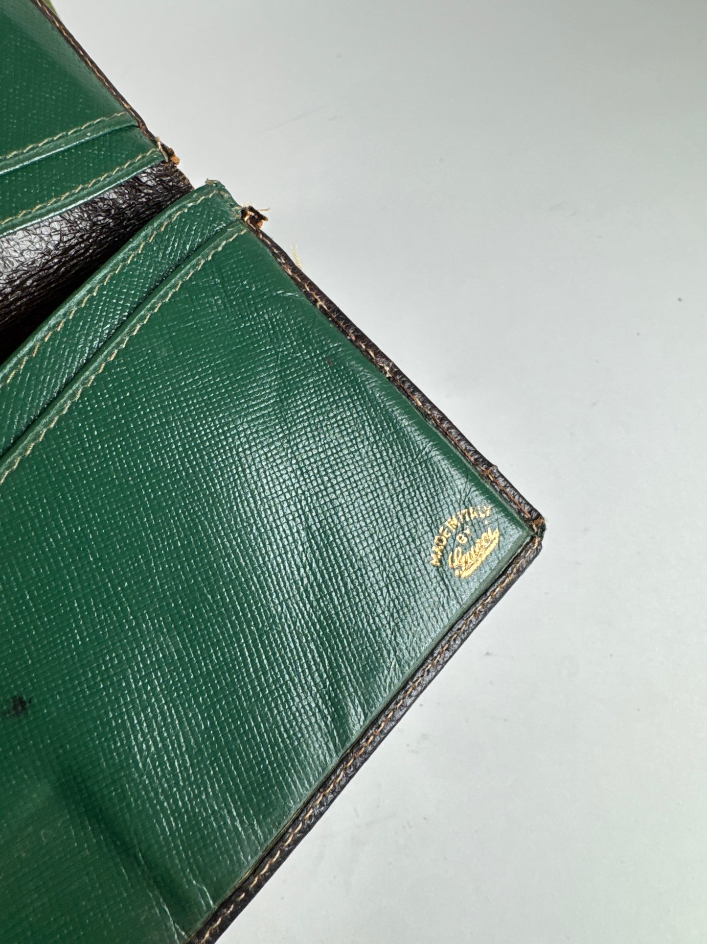 Vintage Gucci Ophidia Leather monogram wallet gray brown