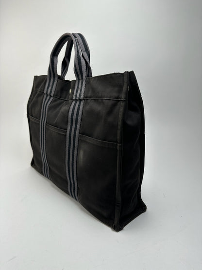 Vintage Hermes Shopper bag black