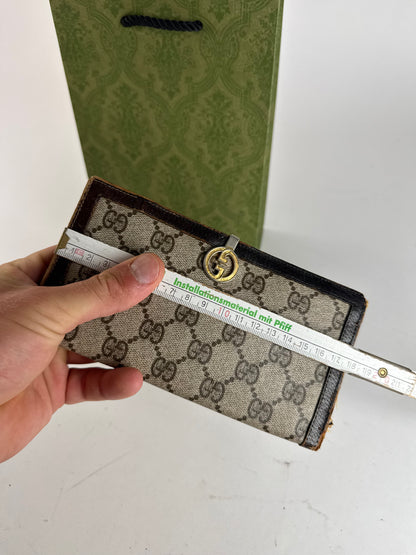 Vintage Gucci Ophidia Leather monogram wallet gray brown