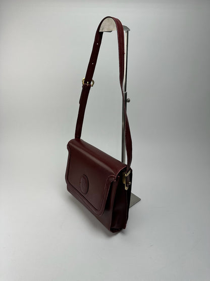 Vintage Cartier leather bag burgundy