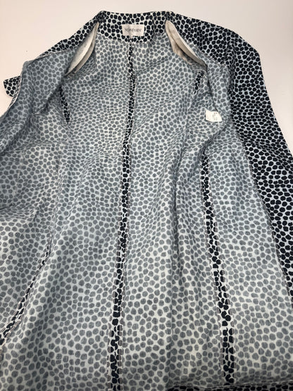 Vintage Yves Saint Laurent Canvas Leopard Dress Blue Black 38/M