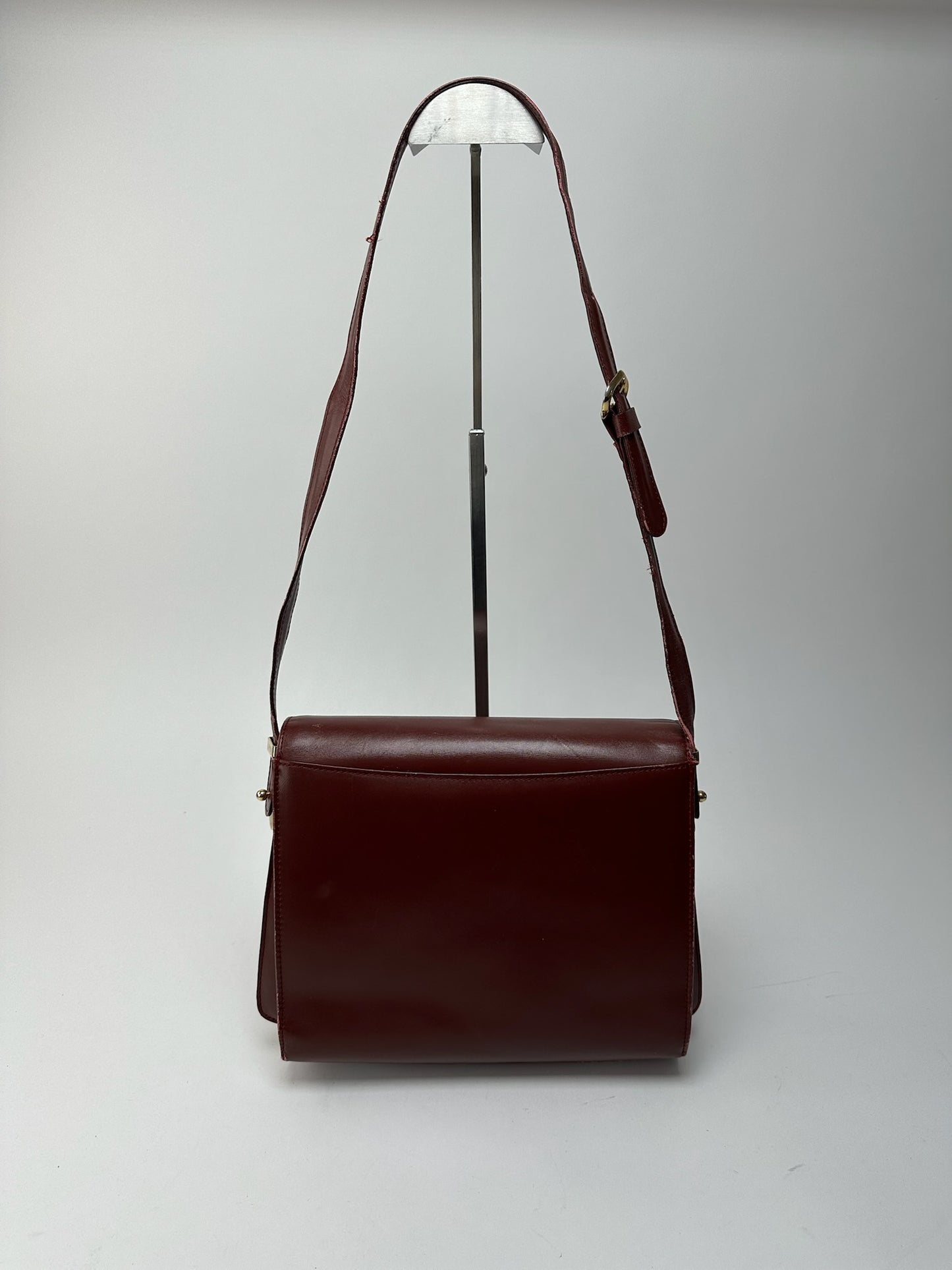 Vintage Cartier leather bag burgundy