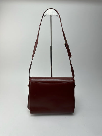 Vintage Cartier leather bag burgundy