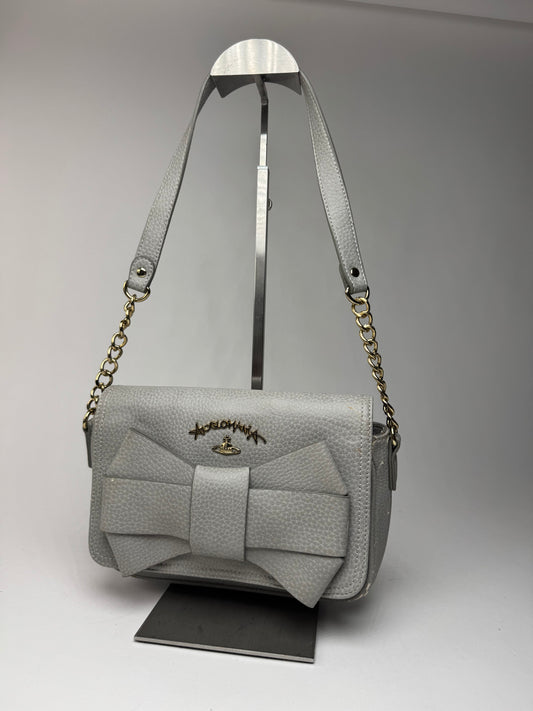 Sac vintage en cuir vegan Vivienne Westwood gris