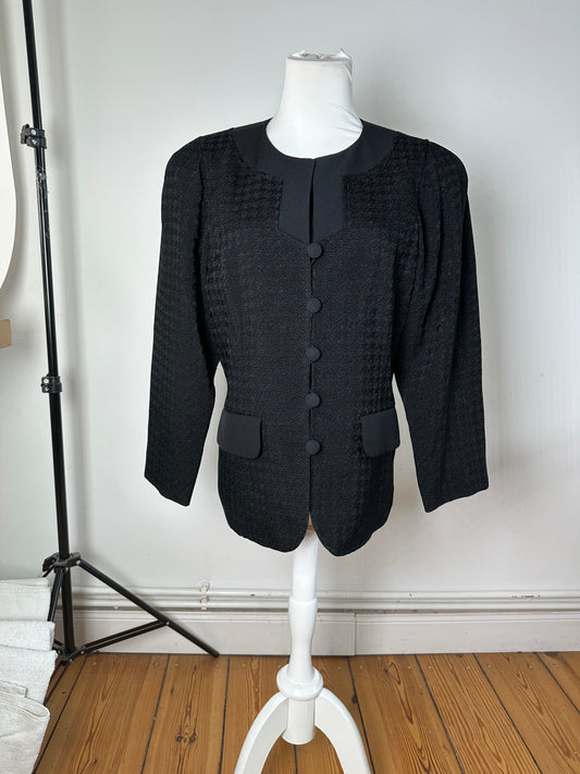 Vintage Balenciaga Textured Panel Jacket Y2K Black