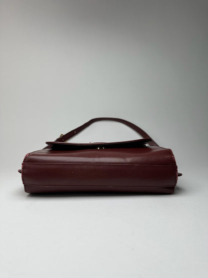 Vintage Cartier leather bag burgundy