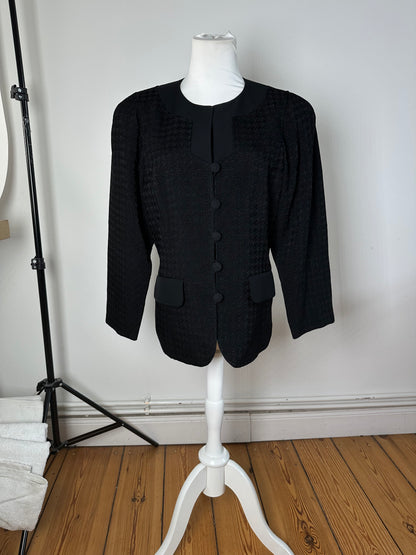 Vintage Balenciaga Textured Panel Jacket Y2K Black