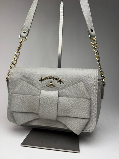 Sac vintage en cuir vegan Vivienne Westwood gris