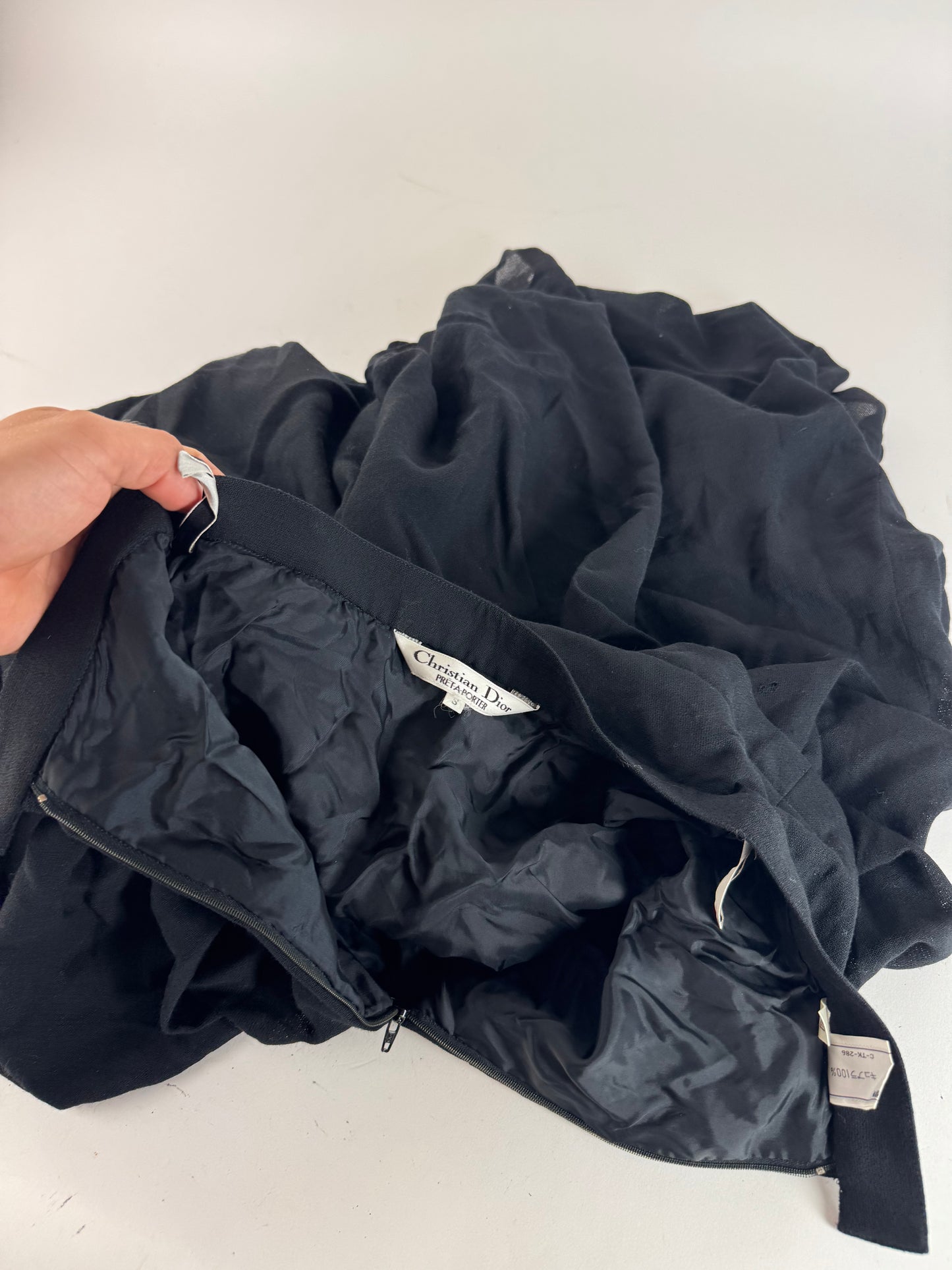 Vintage Dior Wool Skirt black 36/S