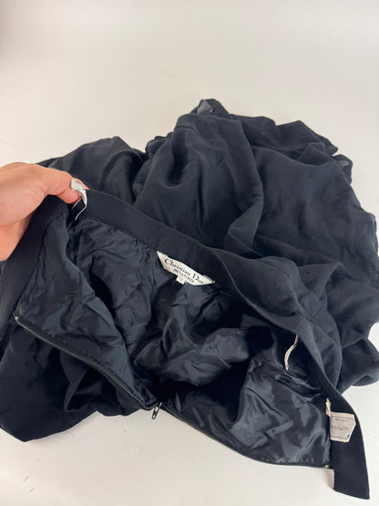 Vintage Dior Wool Skirt black 36/S