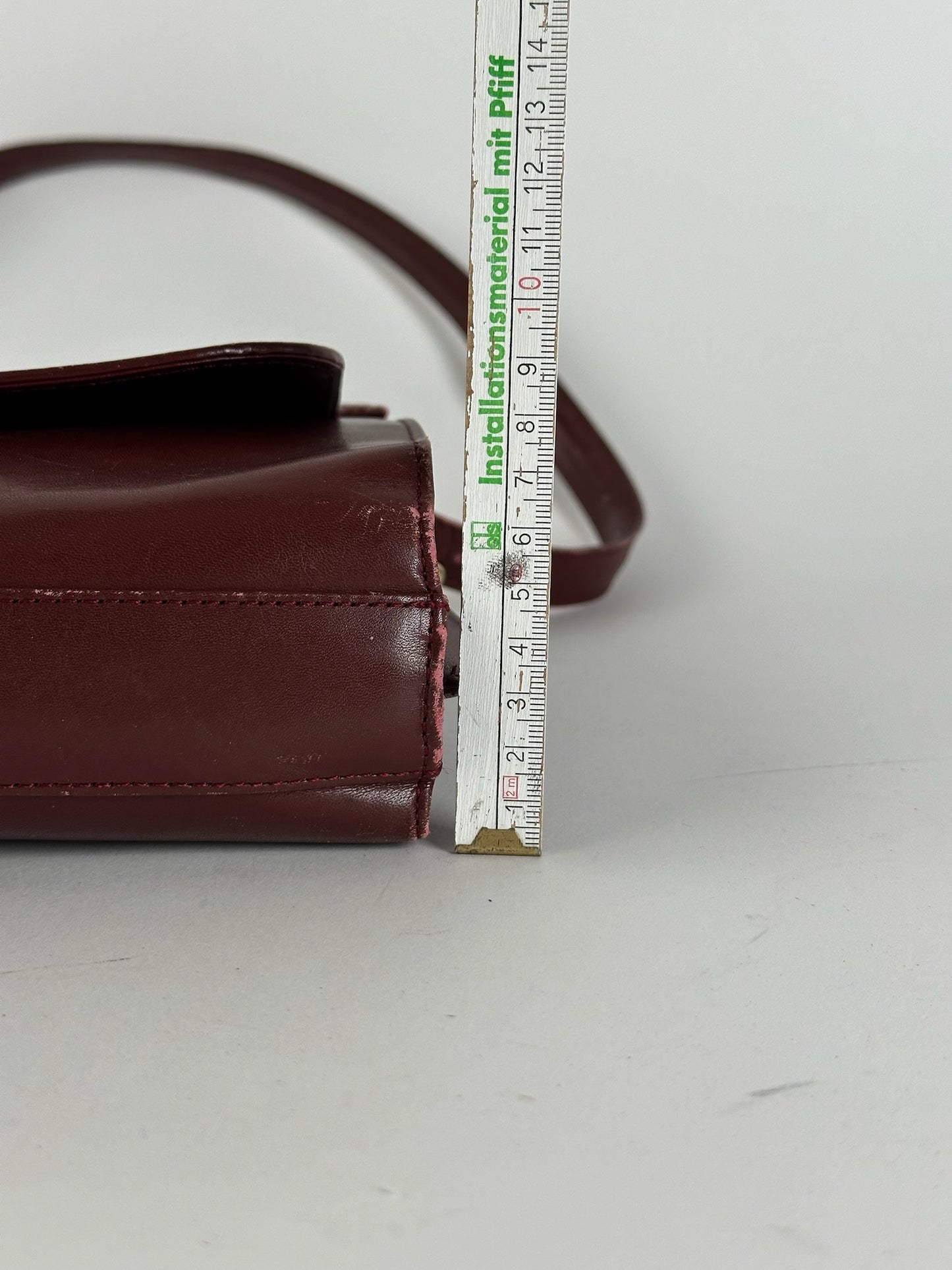 Vintage Cartier leather bag burgundy