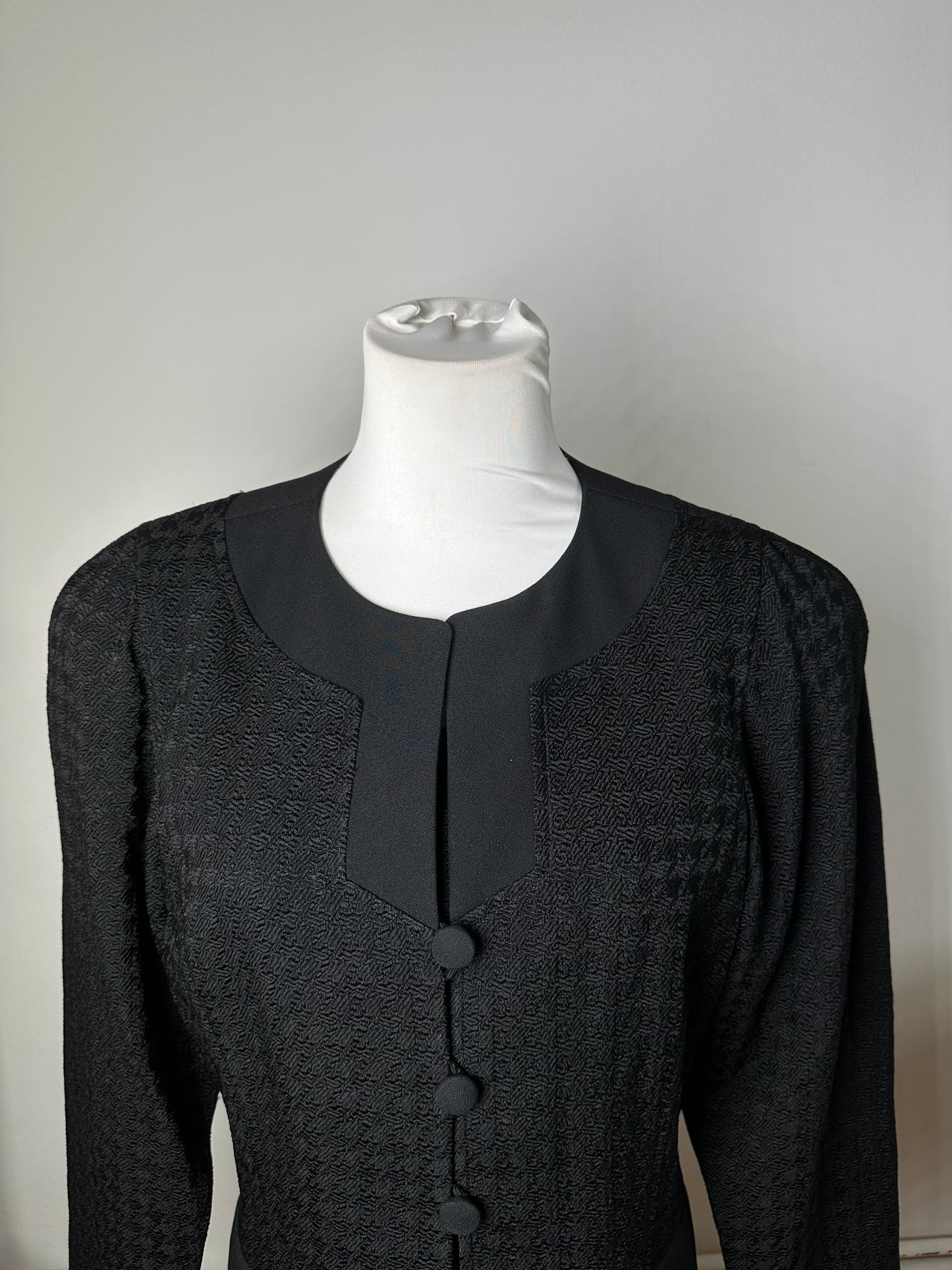 Vintage Balenciaga Textured Panel Jacket Y2K Black
