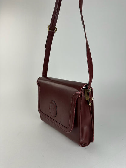 Vintage Cartier leather bag burgundy