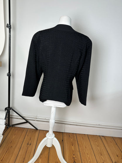 Vintage Balenciaga Textured Panel Jacket Y2K Black