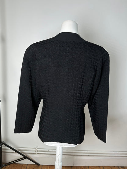 Vintage Balenciaga Textured Panel Jacket Y2K Black