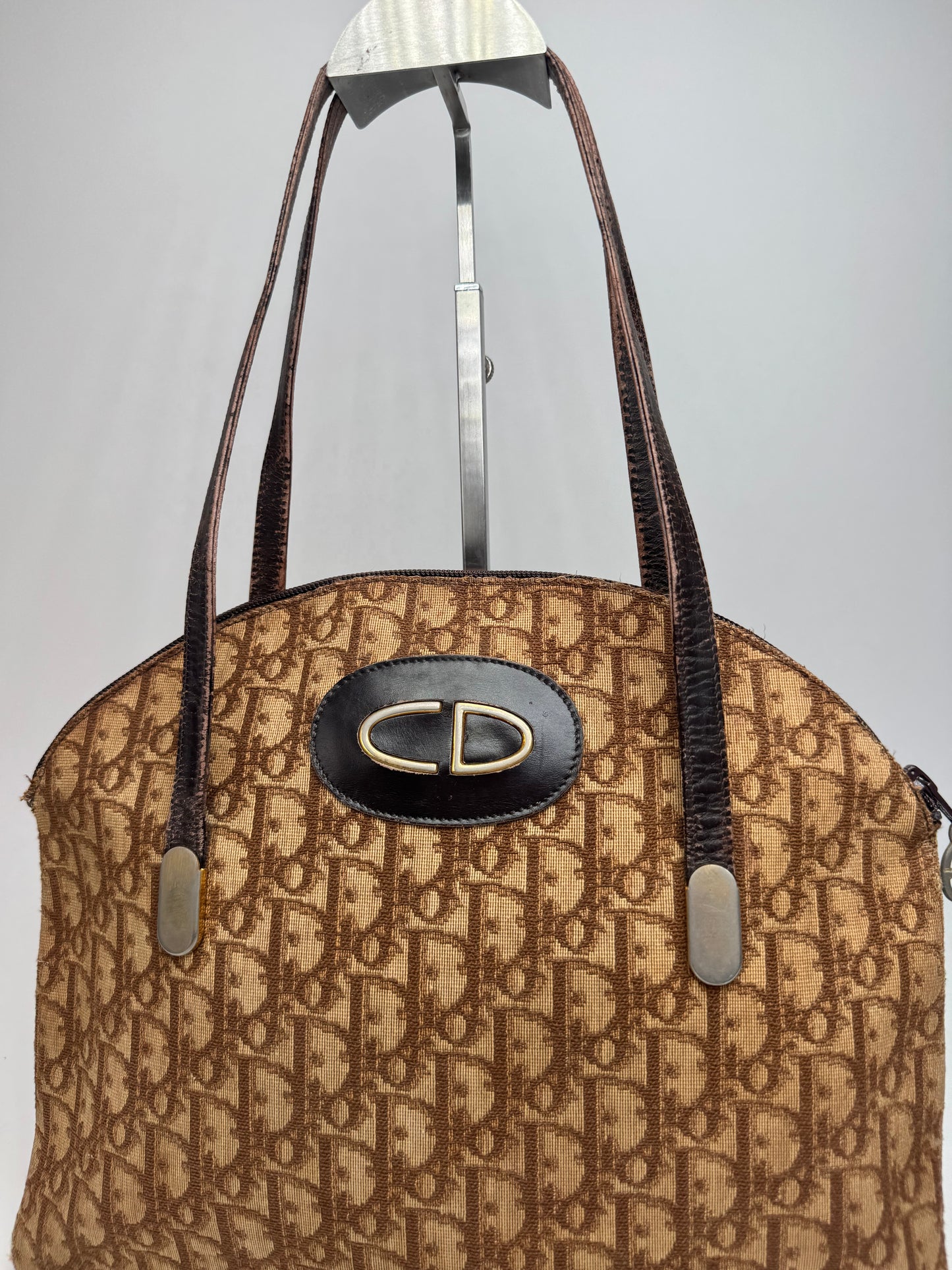 Vintage Dior Oblique Monogram Bag Brown