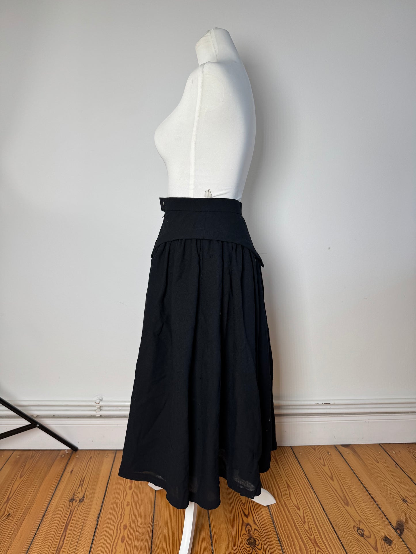 Vintage Dior Wool Skirt black 36/S