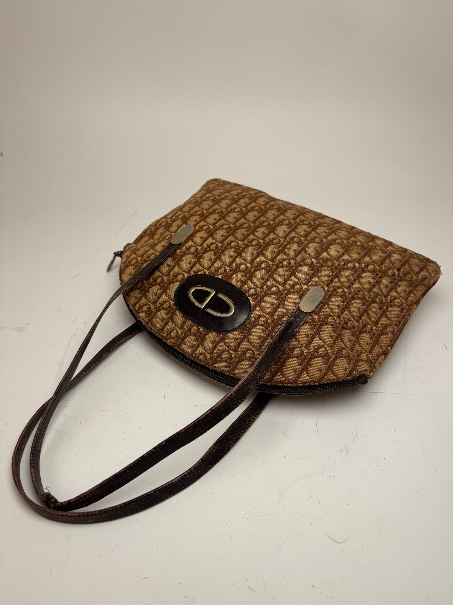 Vintage Dior Oblique Monogram Bag Brown