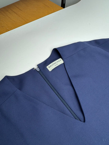 Vintage Balenciaga wool dress L Navy