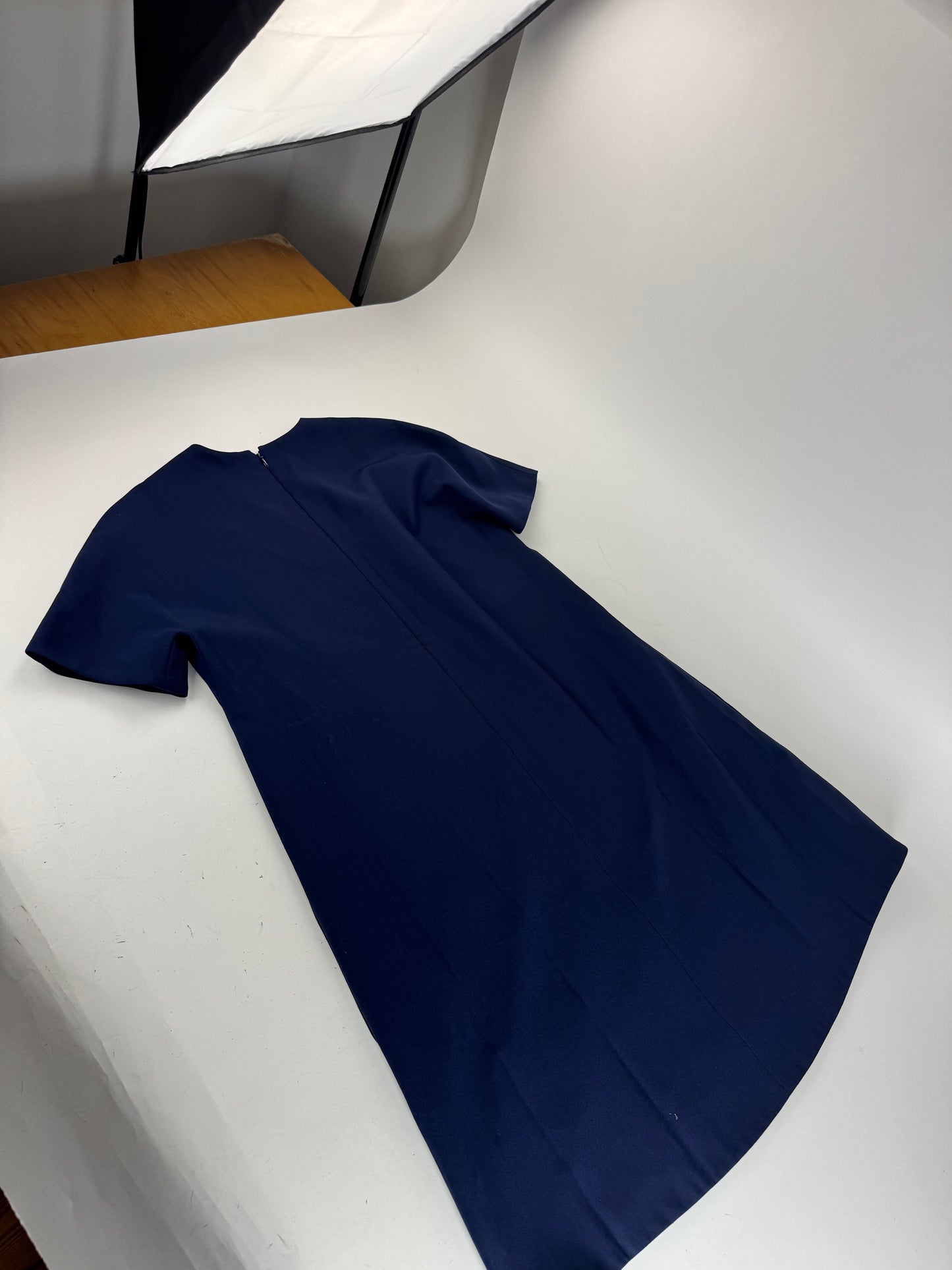 Vintage Balenciaga wool dress L Navy