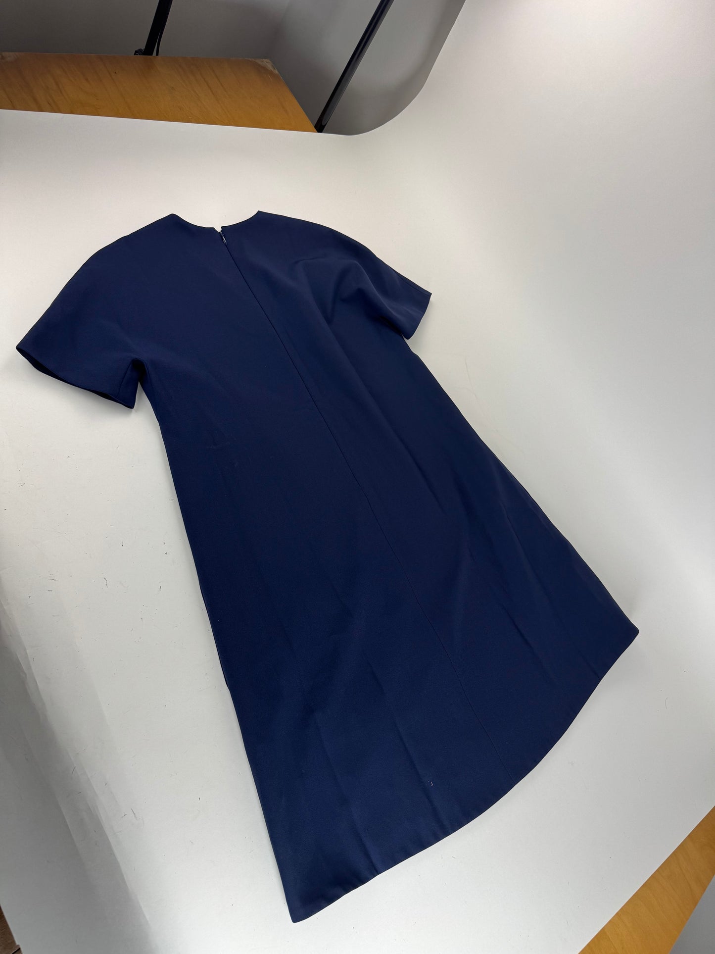 Vintage Balenciaga wool dress L Navy