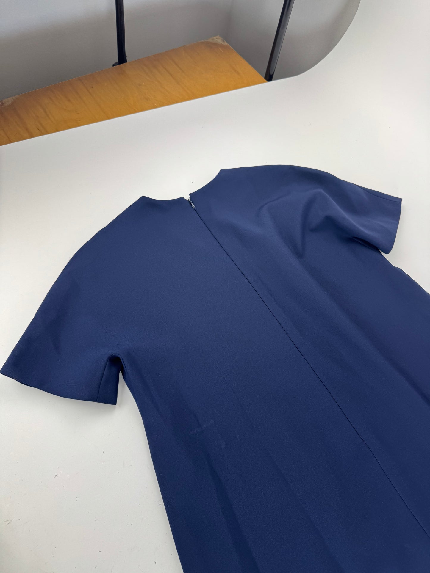 Vintage Balenciaga wool dress L Navy