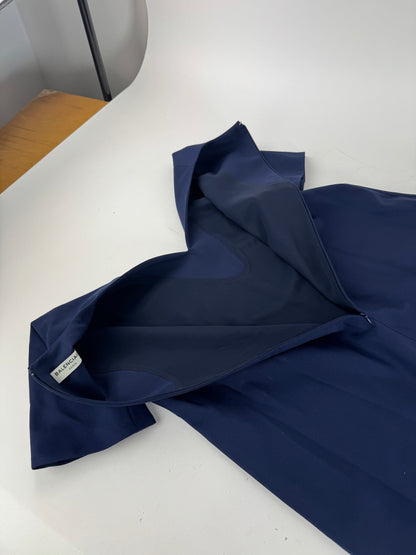 Vintage Balenciaga wool dress L Navy