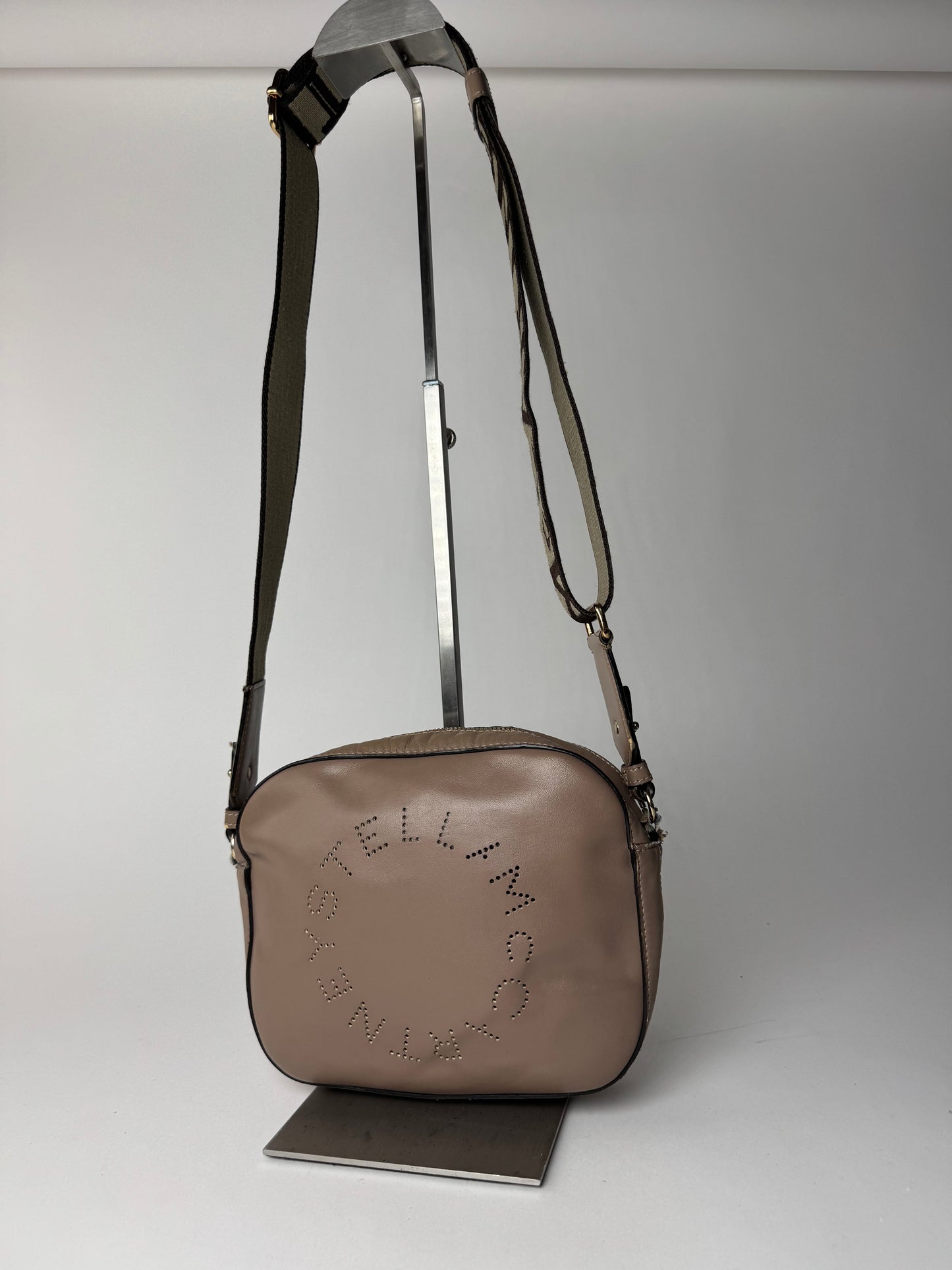 Sac vintage Stella Mc Cartney en cuir végétalien avec logo beige marron