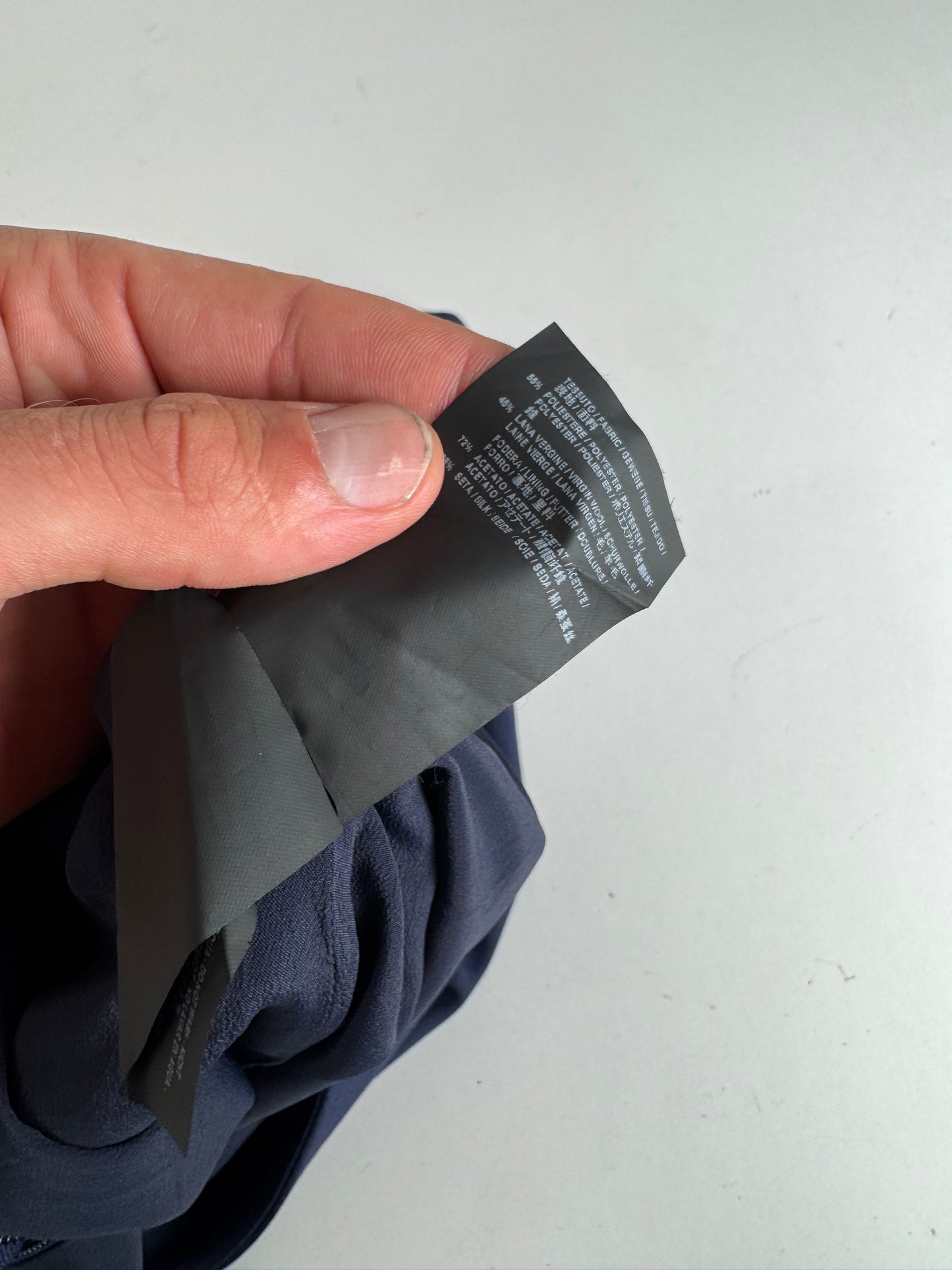 Vintage Balenciaga wool dress L Navy