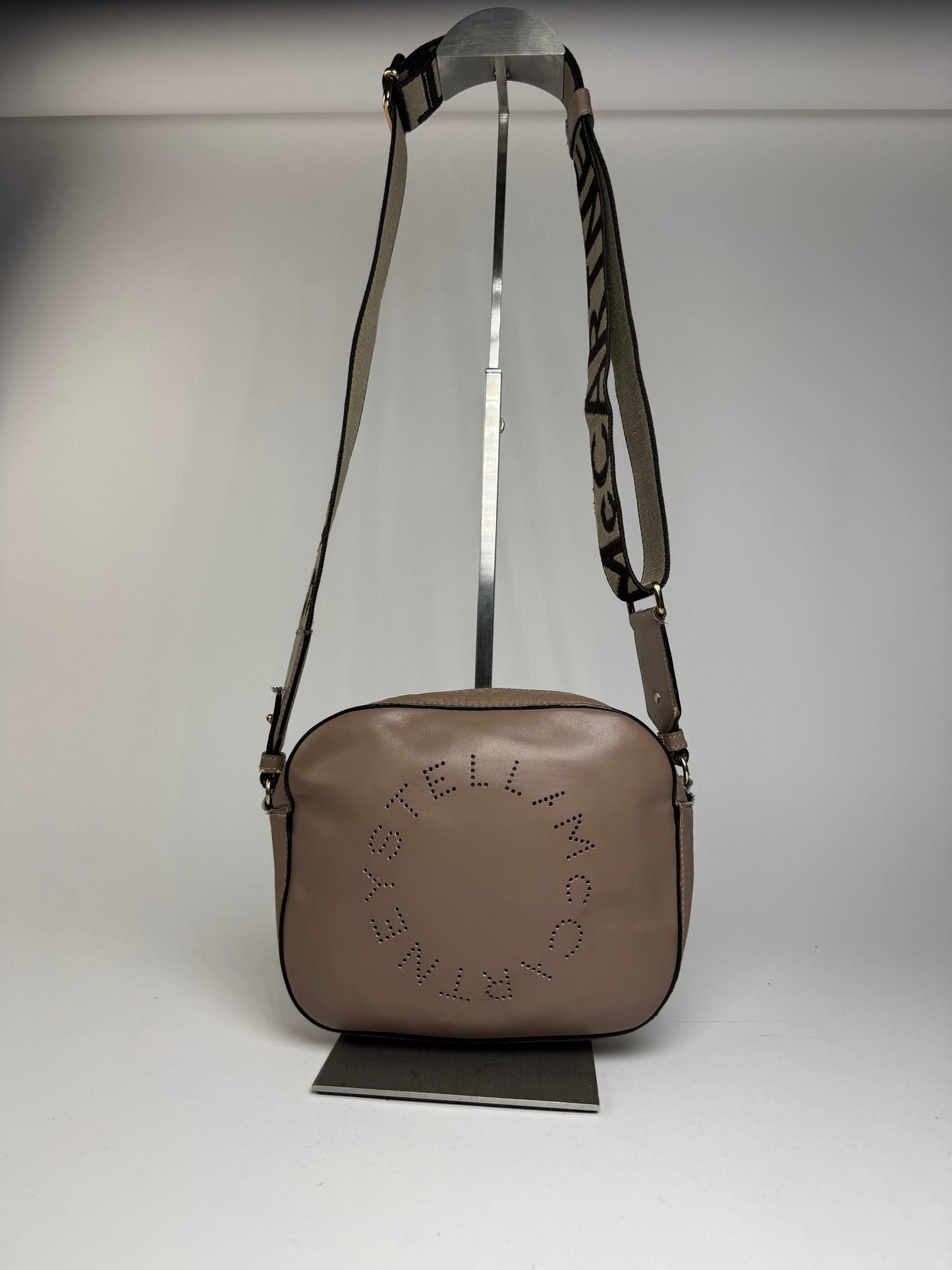 Sac vintage Stella Mc Cartney en cuir végétalien avec logo beige marron