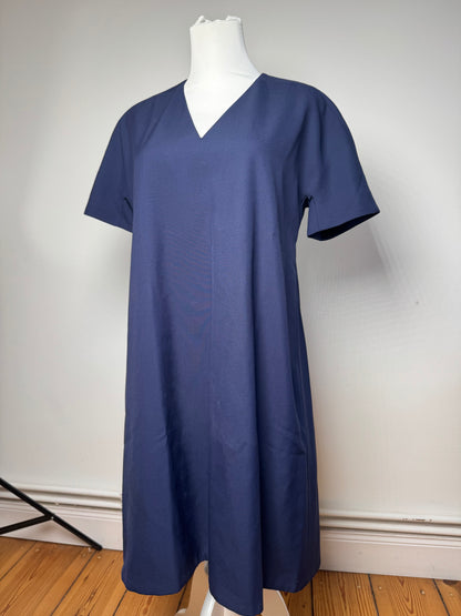Vintage Balenciaga wool dress L Navy