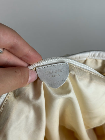 Vintage Celine Paris transparent shopper bag white