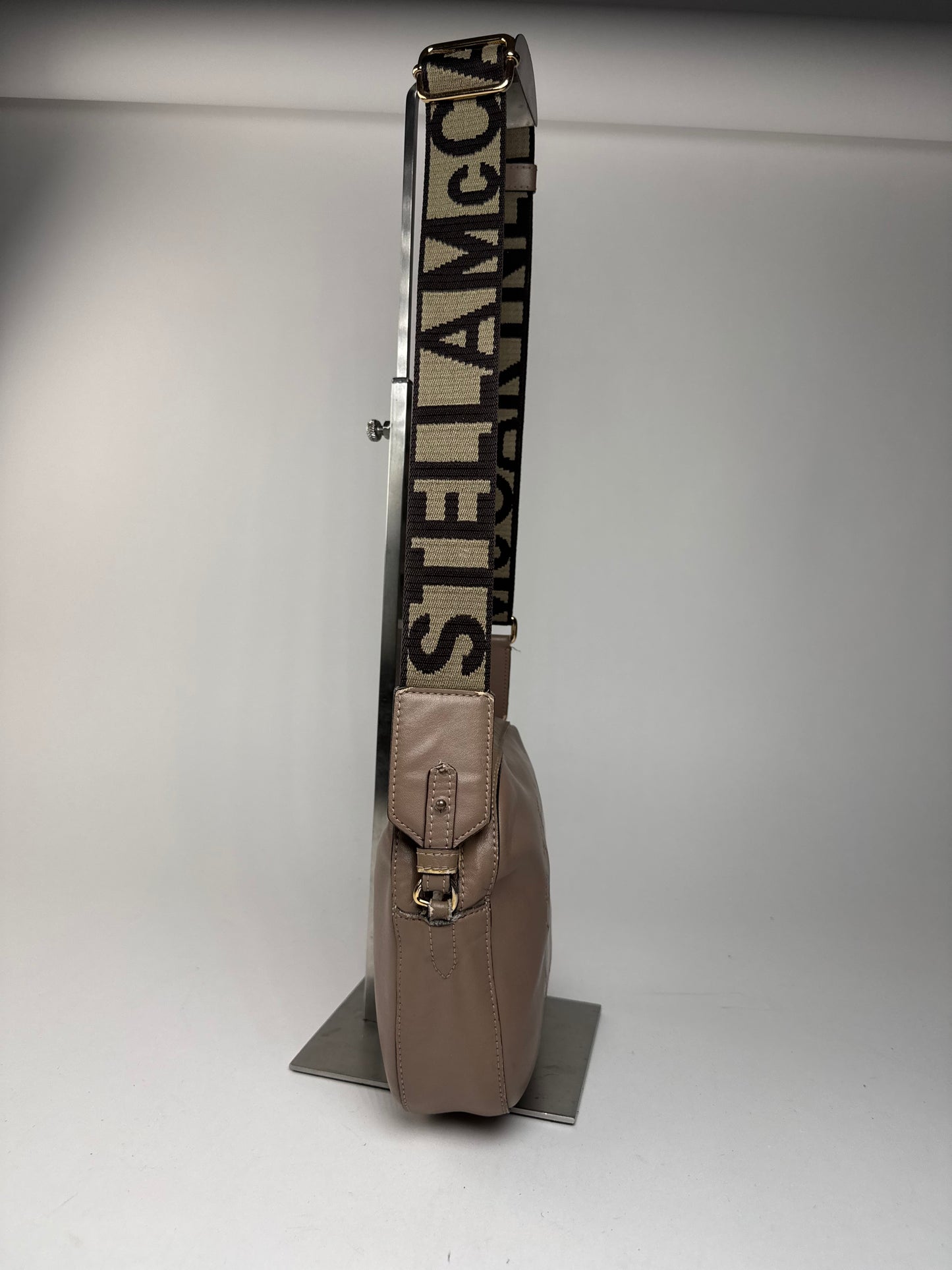 Sac vintage Stella Mc Cartney en cuir végétalien avec logo beige marron