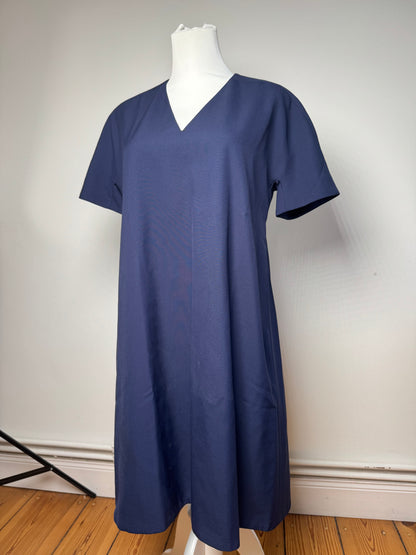 Vintage Balenciaga wool dress L Navy